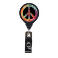 Peace Jumbo Retractable Badge Reel (Pre-Decorated)